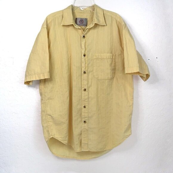 The Territory Ahead Top Mens Medium Button Front Textured Cotton Casual - Picture 1 of 9
